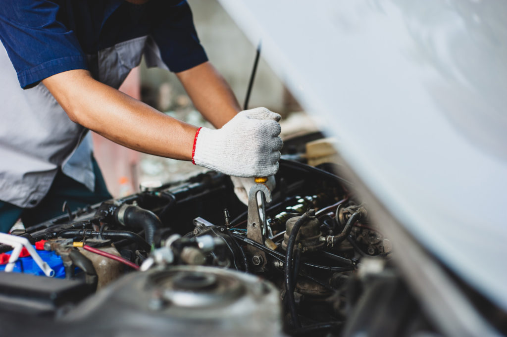 Rv mechanic doing servicing on motorhome in Essex