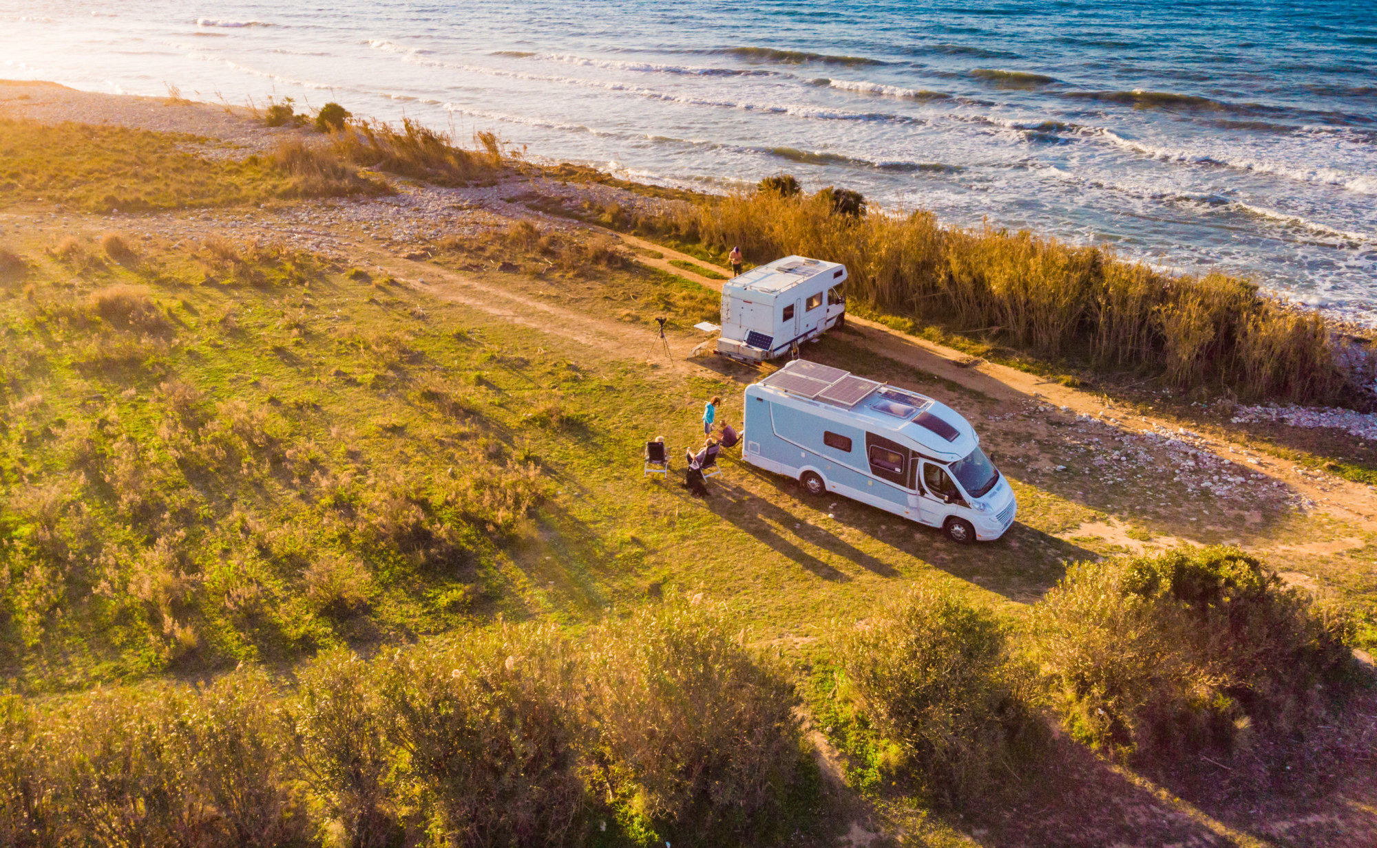 A Motorhome after its had its MOT tested and passed out on the road.